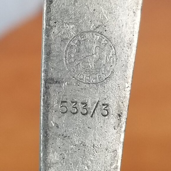 Nordic Pewter Small Ladle 8" Fat Skimmer Vintage Hallmark Stamped - Picture 4 of 4